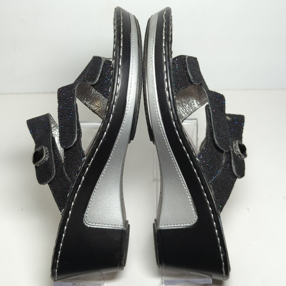 Alegria by PG Lite Loti Glitteroti sparkle wedge sandals womans size 7-7.5 EU 37 - Picture 10 of 16